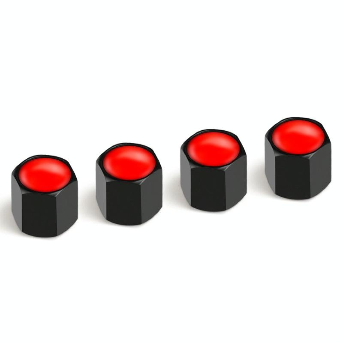 4pcs /Set Car Tire Labeling Valve Cover Motorcycle Auto Valve Core Caps(Red)