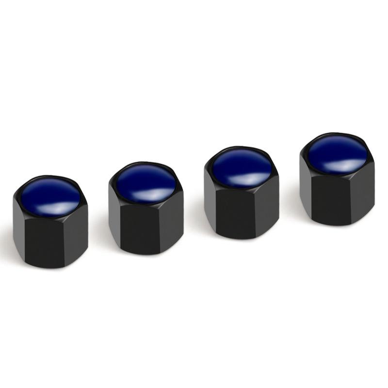 4pcs /Set Car Tire Labeling Valve Cover Motorcycle Auto Valve Core Caps(Blue)