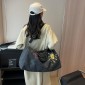 Graffiti Personal Travel Bags Outdoor Casual Large Capacity Handheld Crossbody Bag(Black)