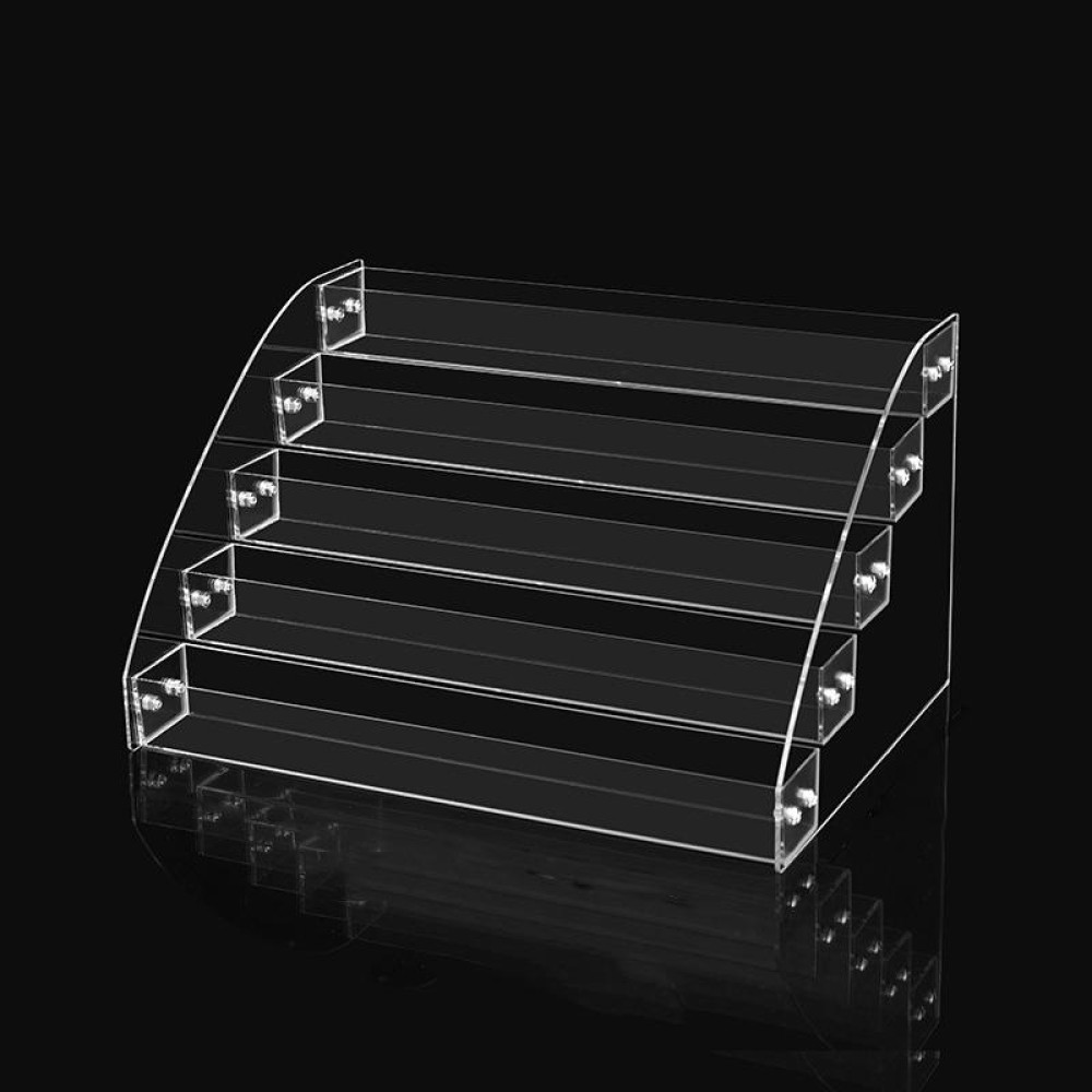 5 Layers Acrylic Nail Polish Display Rack Transparent Ladder Stand Cosmetic Essential Oil Bottle Holder