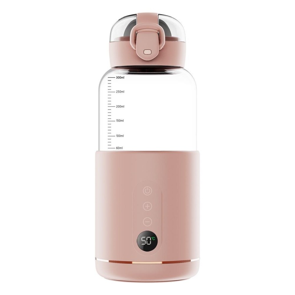 300ml Wireless Instant Water Warmer Electric Kettle for Baby Formula With 5200 mAh Battery Capacity(Pink)