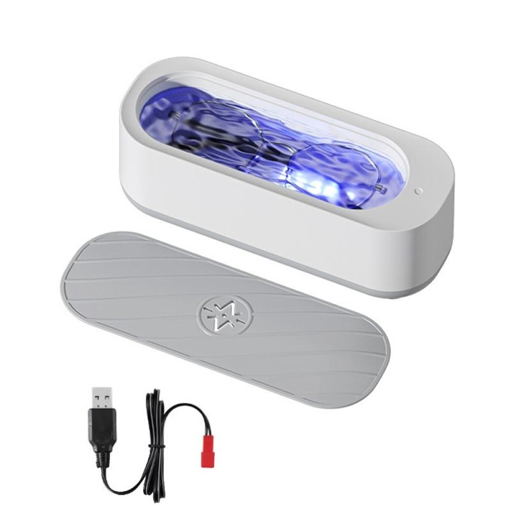 Multifunctional Ultrasonic Cleaner Jewelry Glasses Lenses Cleaning Machine, Spec: Rechargeable With Purple Light