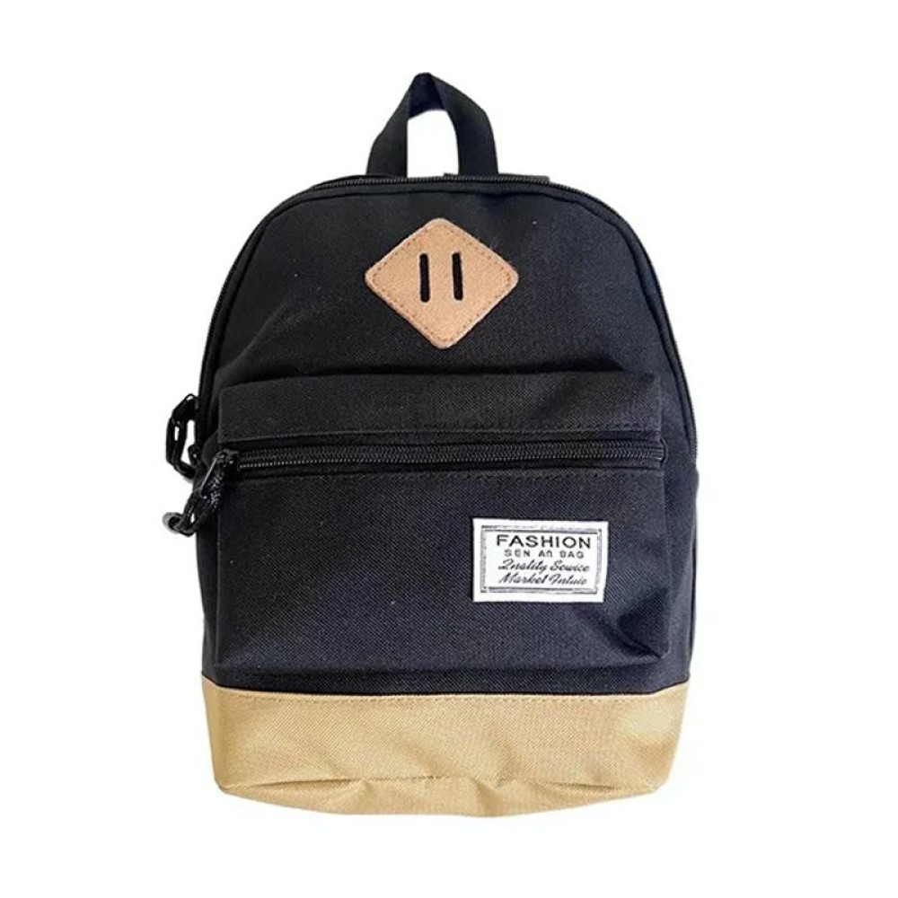 3-6 Year Old Kindergarten Children School Bag Simple Design Shoulder Bag(Black)