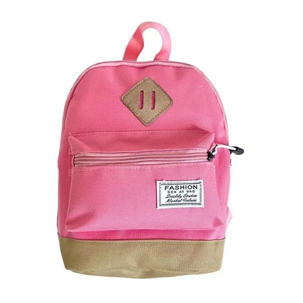 3-6 Year Old Kindergarten Children School Bag Simple Design Shoulder Bag(Pink)