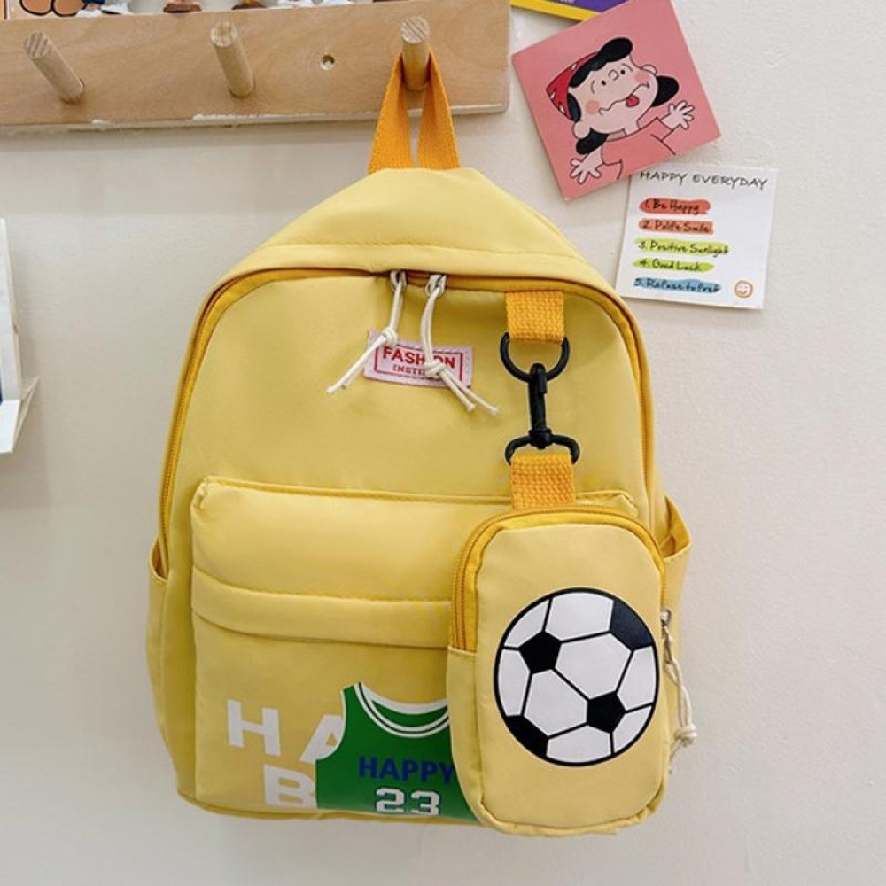 Children Schoolbag Boys And Girls Baby Cute Outdoor Leisure Shoulder Bag(Yellow)