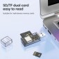 OTG Converter USB To SD/TF 2 In 1 Multi-Function Transparent Card Reader