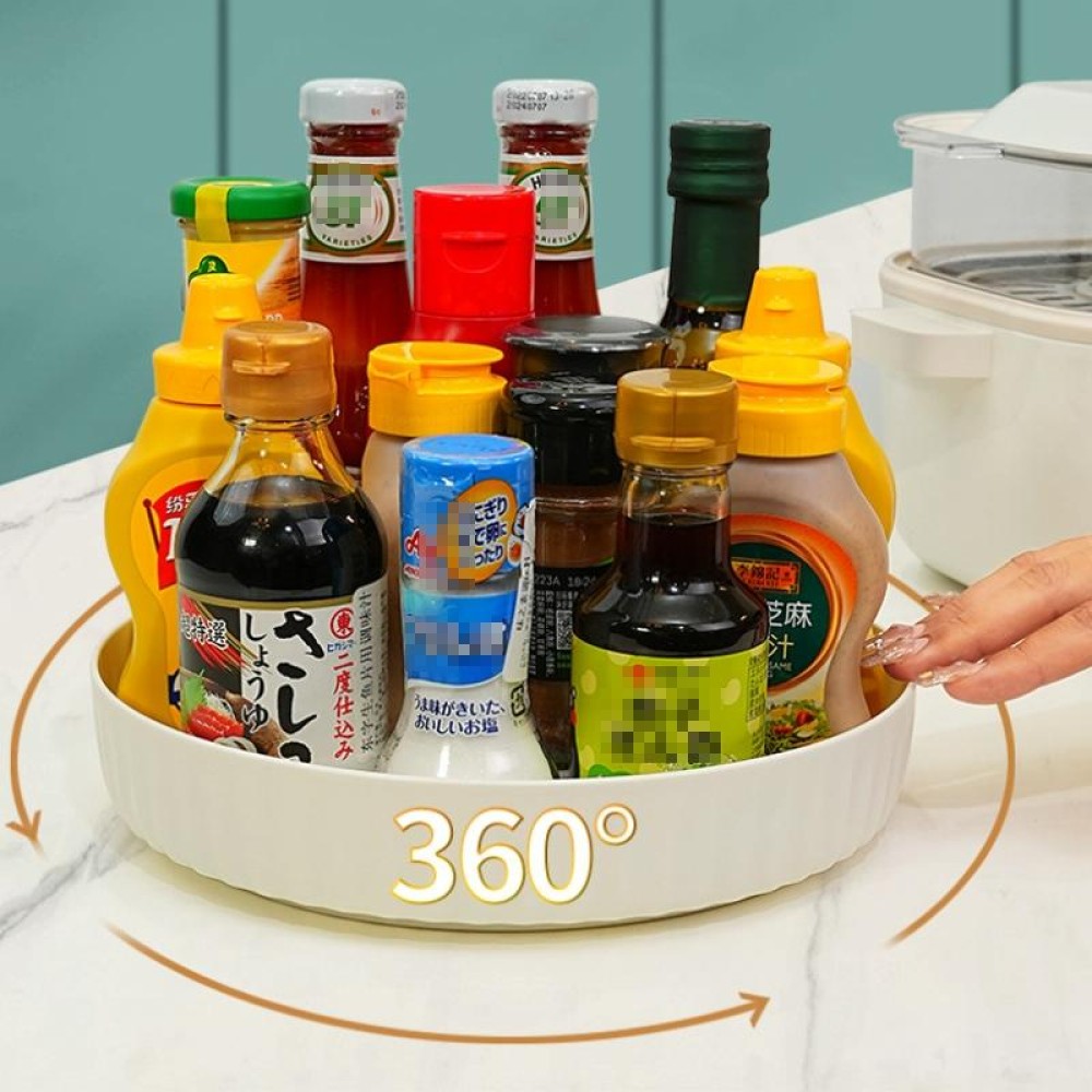 30cm 360 Degree Rotatable Storage Rack Kitchen Spices and Cosmetics Storage Tray
