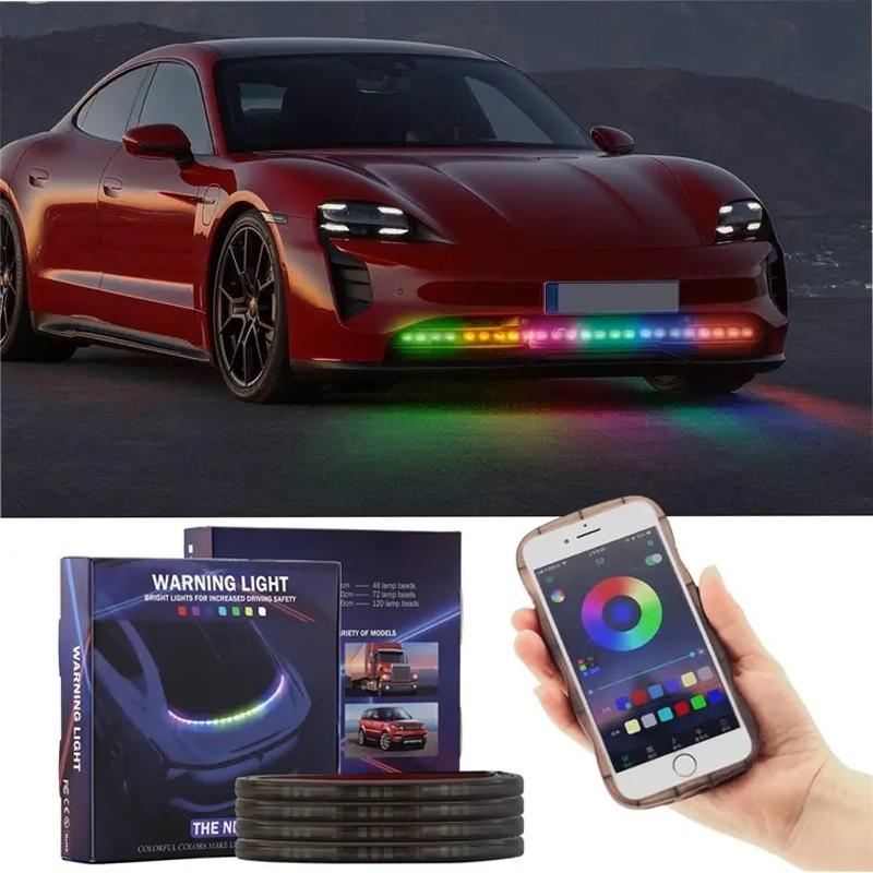 Car Phantom Daytime Running Lights LED Streamer Warning Turning Lights, Length: A12-120cm APP Model