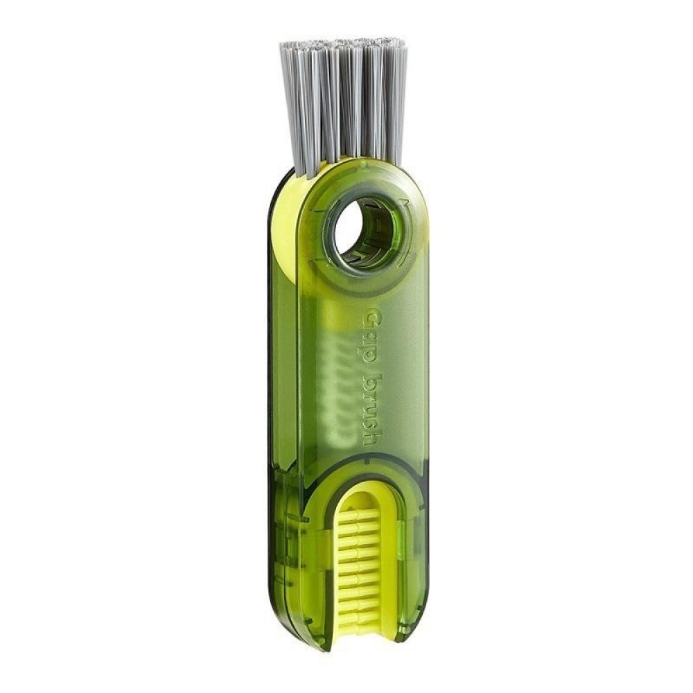 3 In 1 U shaped Cup Lid Cleaning Brush Water Bottle Cover Groove Cleaner(Green)