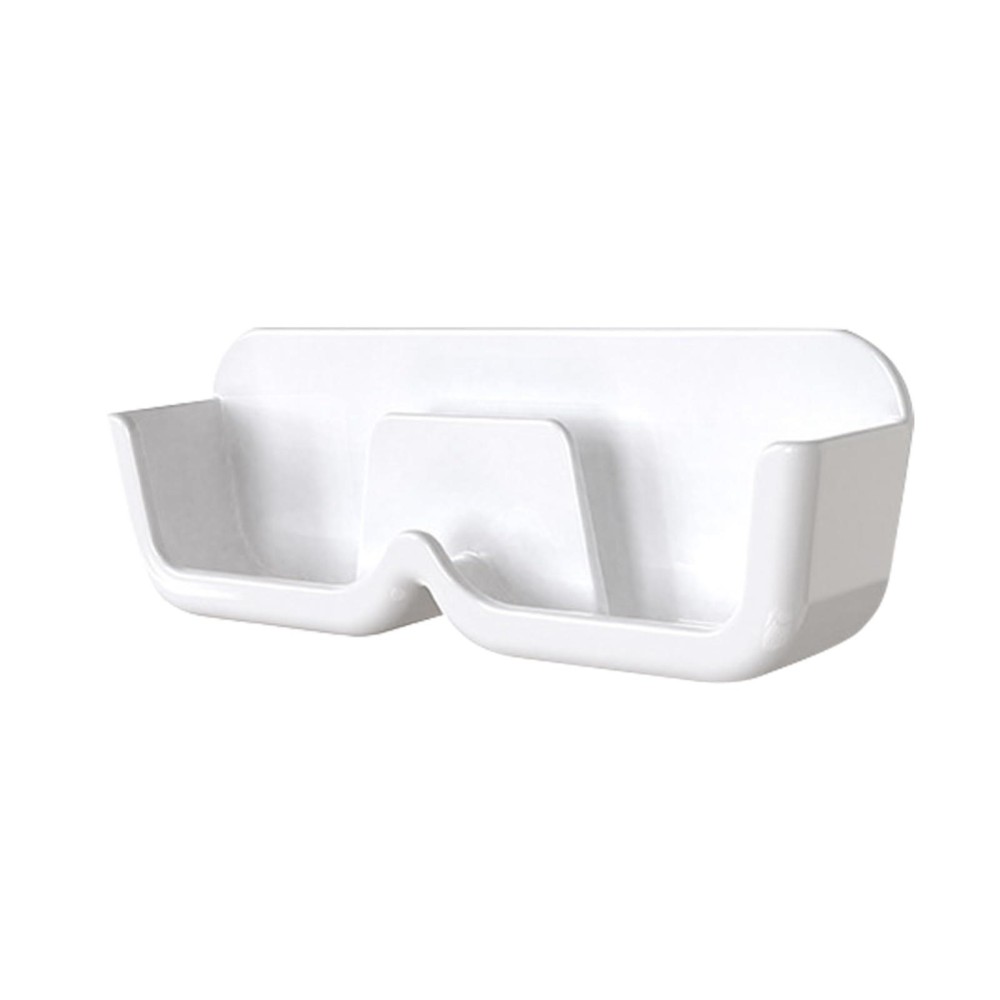 Wall-Mounted Adhesive Sunglasses Storage Shelf Eyeglasses Display Stand(White)