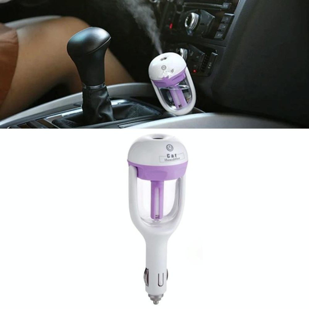 Car Negative Ion Spray Humidifier Aromatherapy Air Purifier(Violet)