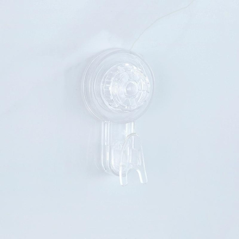 Wall Strong Suction Cup Hook Punch Free Rotating Multi-Purpose Hooks(Transparent)