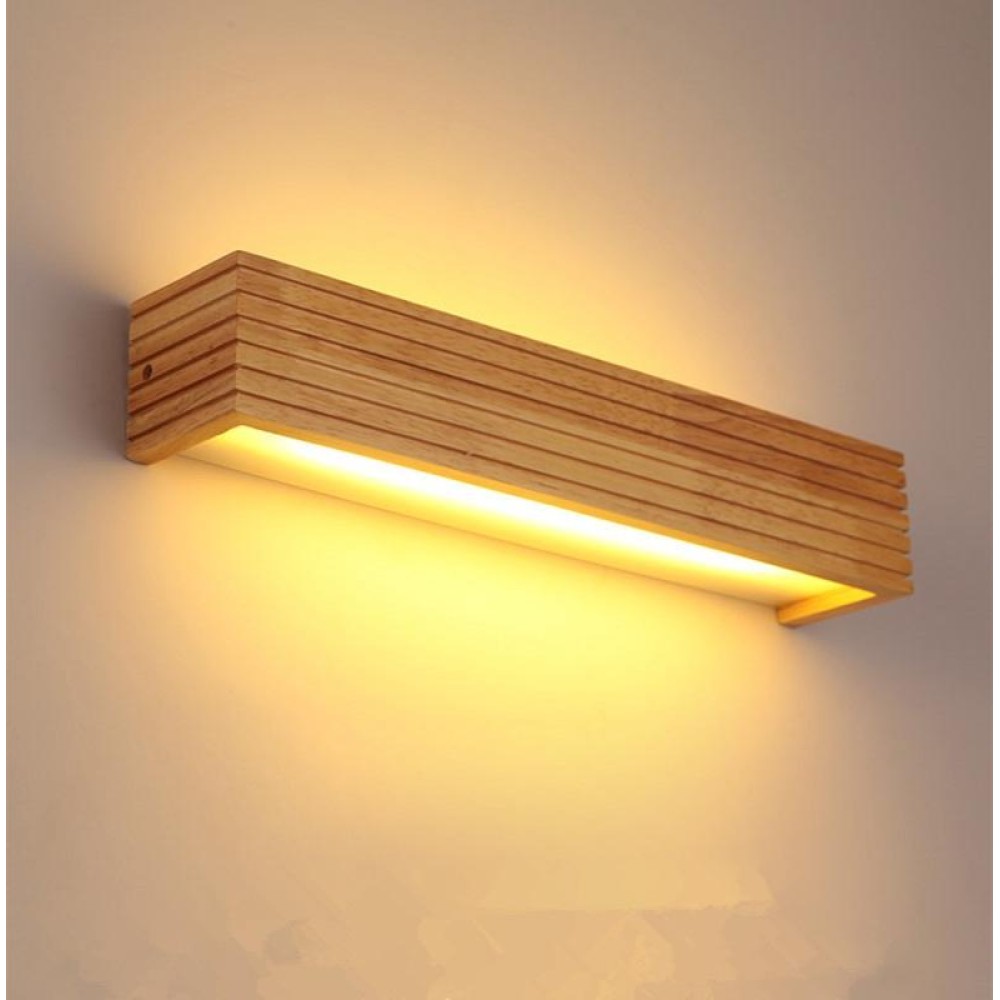 55cm LED Solid Wood Wall Lamp Bedroom Bedside Lamp Corridor Wall Lamp(White Light)