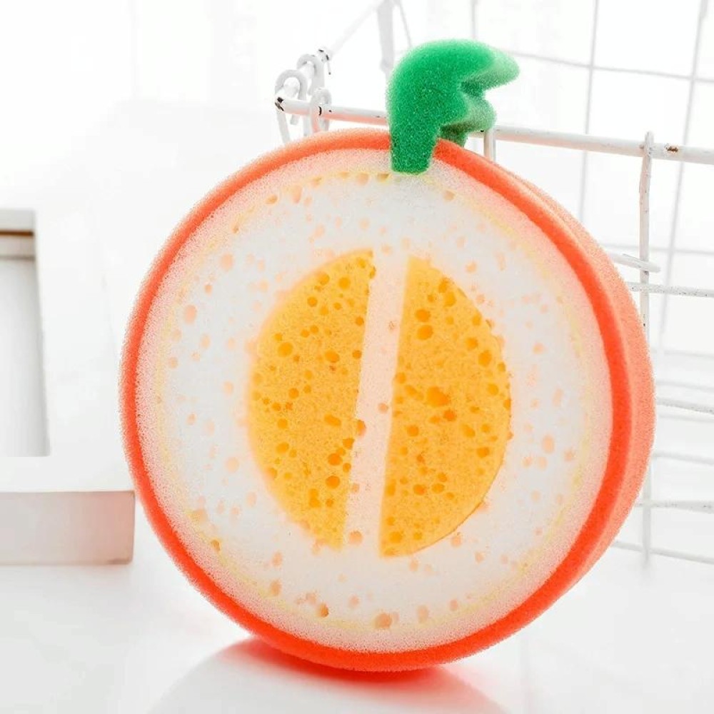 Fruit Model Thickened Sponge Dishcloth Rag Dish Towel, Style: Cantaloupe