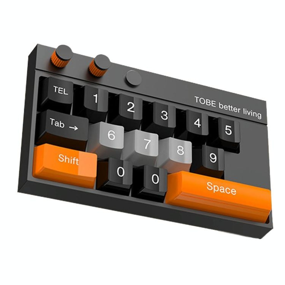 Keyboard Shaped Temporary Parking Number Plate Ornaments Car Interior Decoration Supplies(Orange Black)
