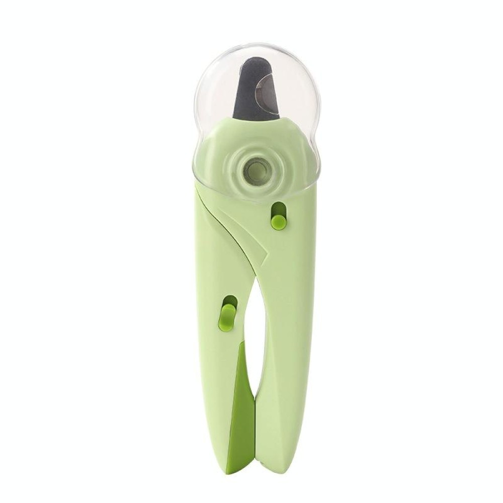 LED Pet Nail Clippers Dog and Cat Nail Clippers with Nail Polisher(Green)