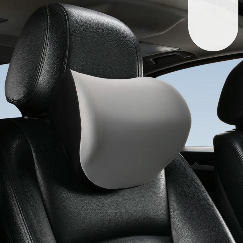 Car Memory Foam Neck Pillow Car Neck Rest Silk Pillow Car Seat Cervical Cushion, Style: Headrest Gray
