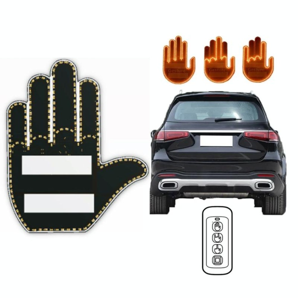 Vehicle-Mounted Multifunctional Warning Anti-Rear Collision Gesture Light(Mens Black)