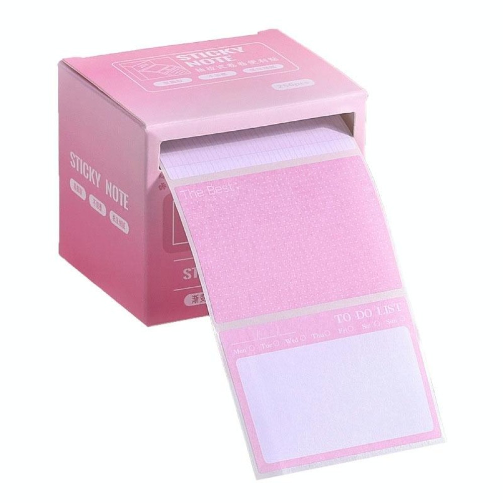 256pcs /Box Pull Out Sticky Notes Office Memo Ticket Paper(Gradient Pink)