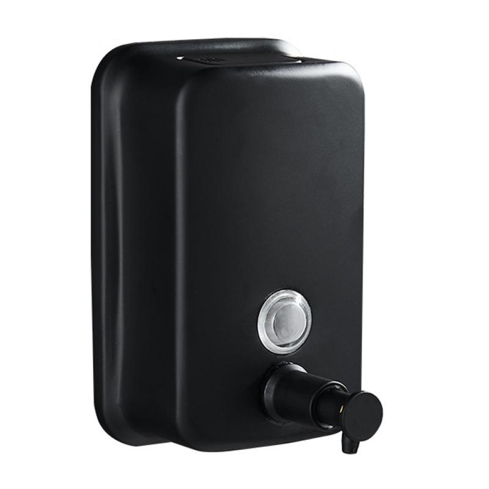 304 Stainless Steel Bathroom Soap Dispenser Simple Hotel Home Wall Mounted Manual Shower Fluid Bottle, Capacity: 1000ml Black