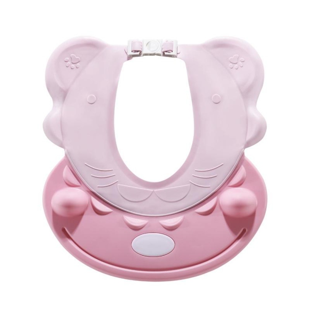 Baby Shampoo Waterproof Ear Protection Adjustable Shower Cap(Pink)
