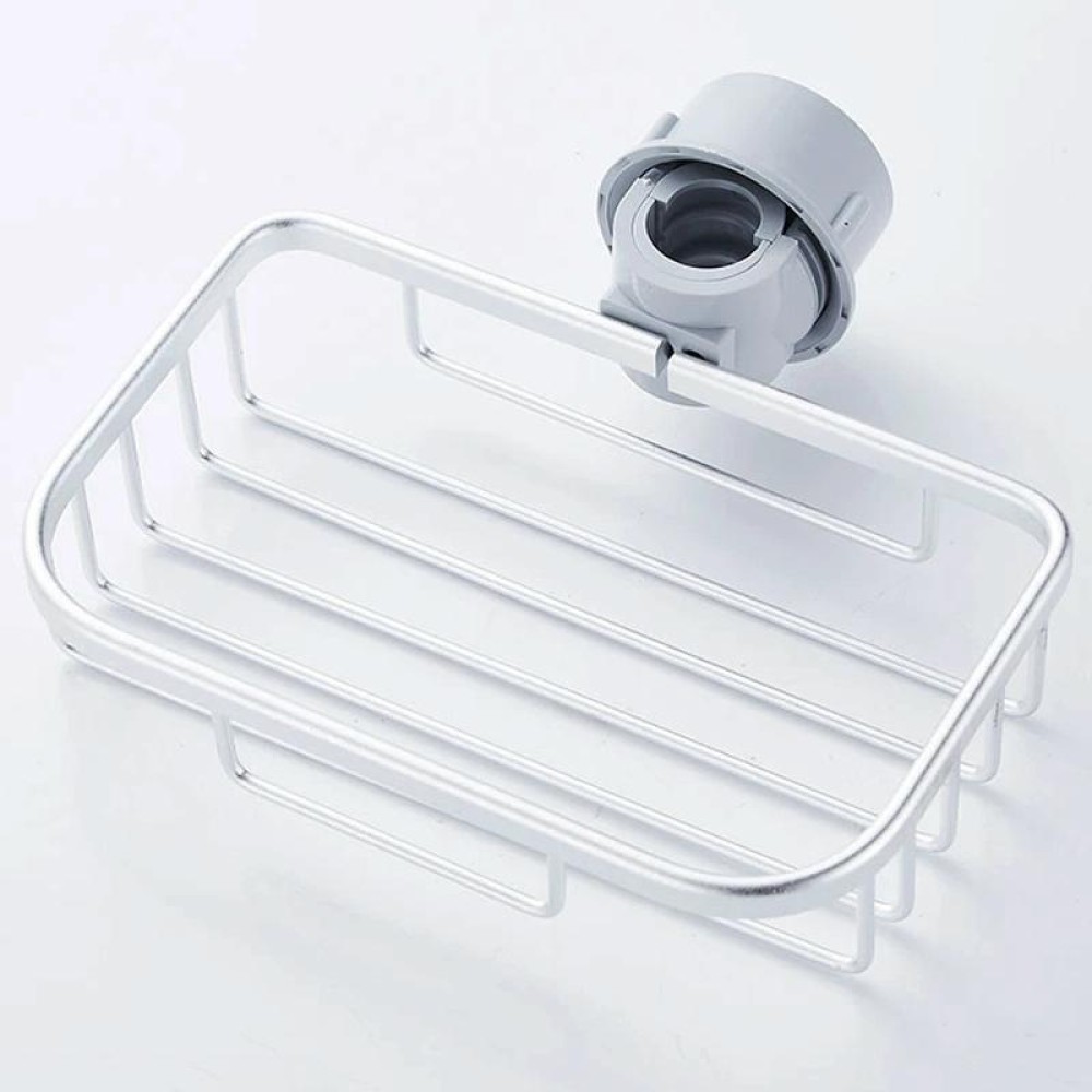 Kitchen Faucet Shelf No-Punch Sink Rag Drainage Basket Sponge Drainage Storage Rack, Style: C Silver