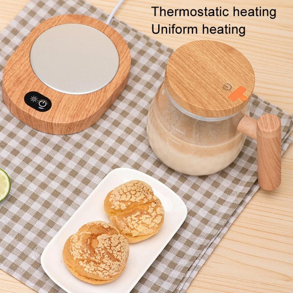 400ml Automatic Stirring Mug Maple Electric Coffee Cup, Style: Rechargeable Colorful Cup+Thermostatic Coaster