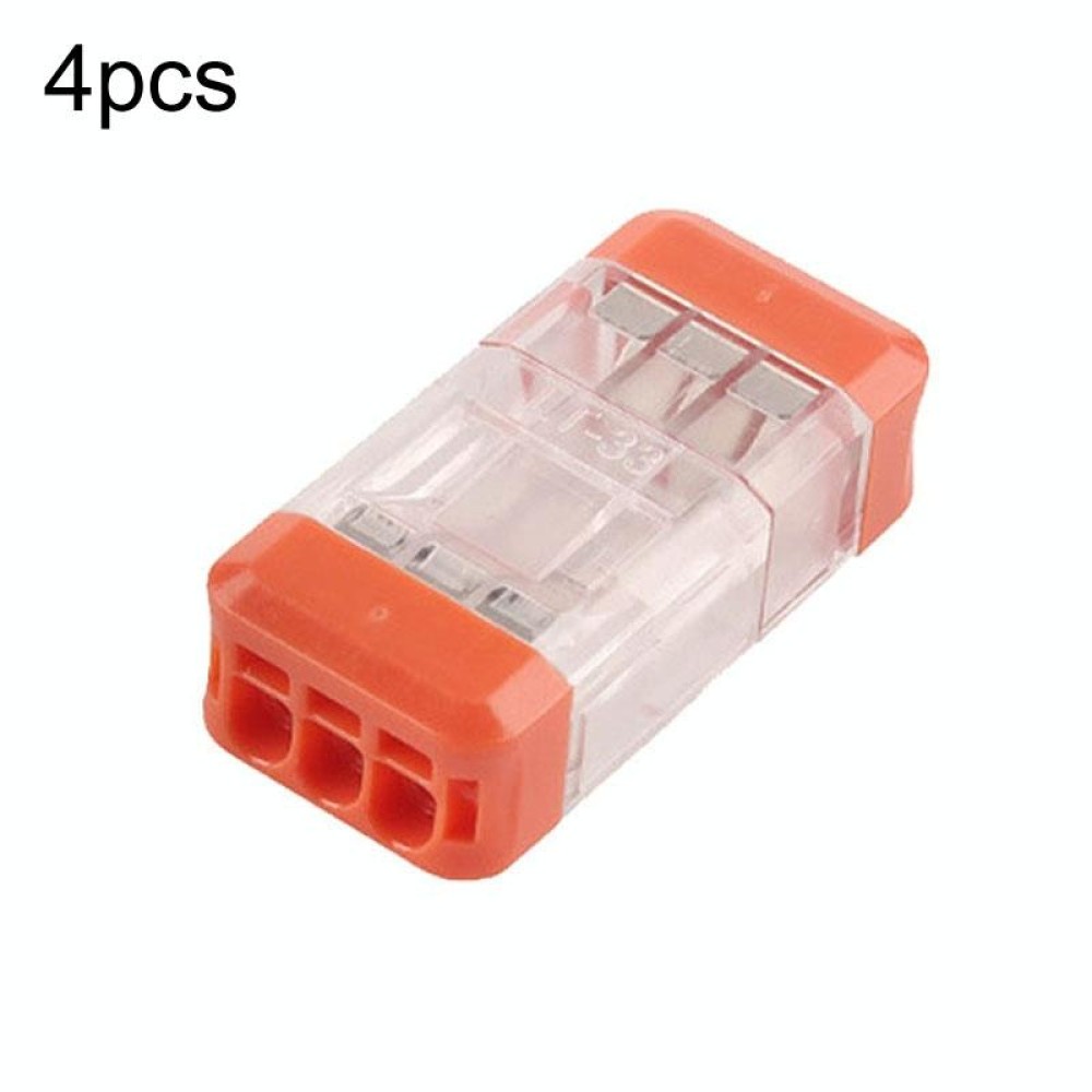 4pcs Direct Insertion Of Quick Terminal Block Wire Connector Clamps, Model: NC-33