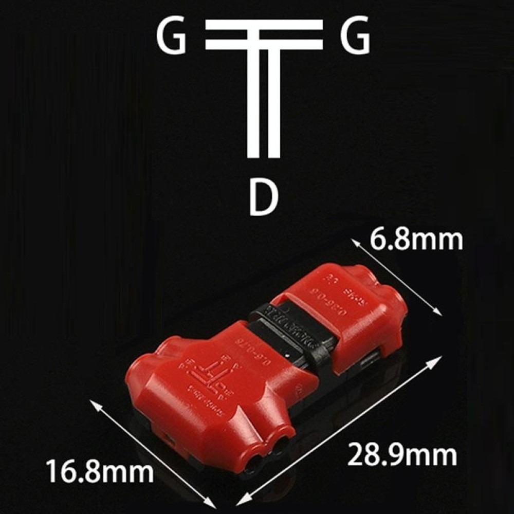 Straight Plug Quick Terminal Block No Strip Multifunctional Wire Connector, Model: T2