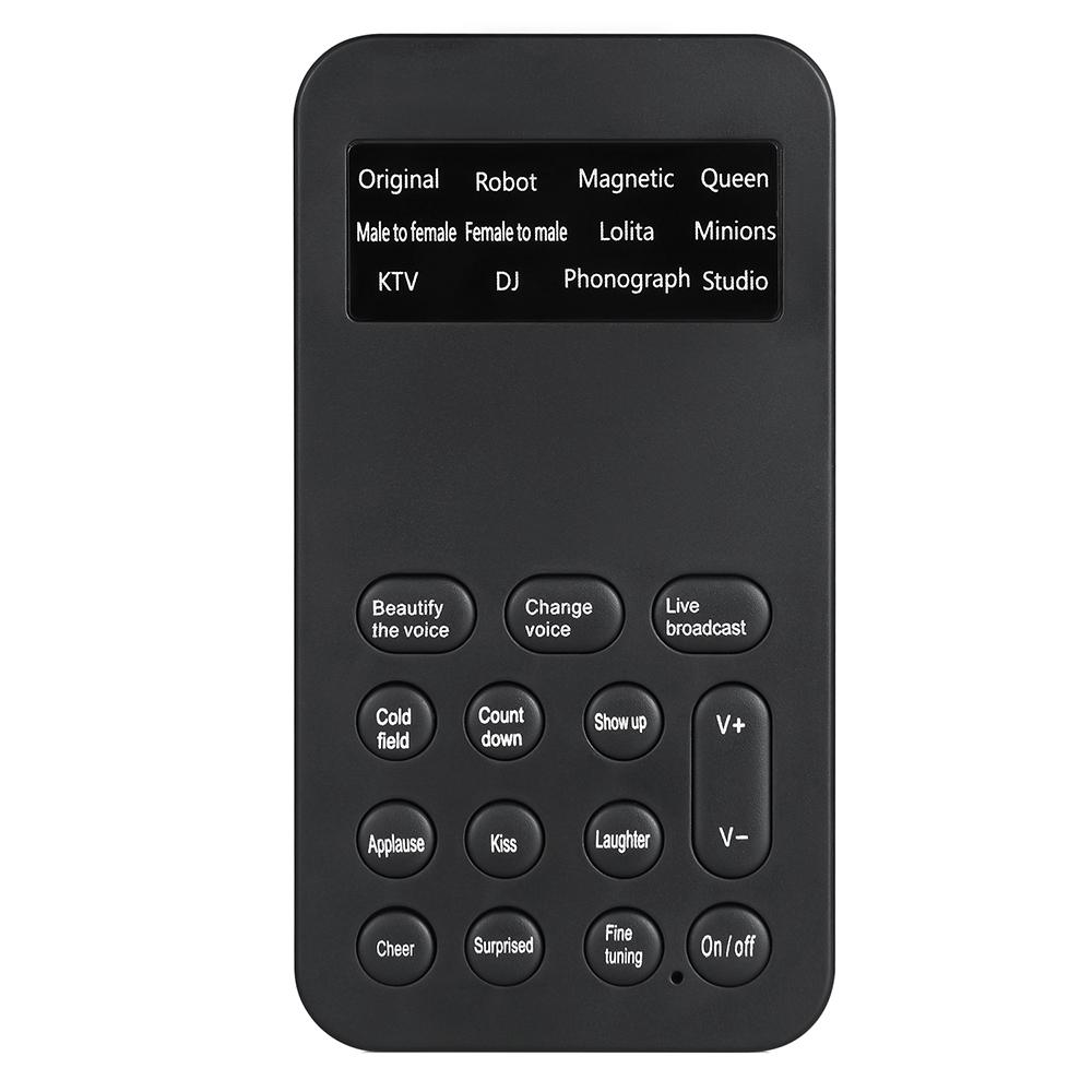 S9 Mobile Phone Computer Live Sound Card Voice Changer Game Karaoke Recording Audio Transformer(English)