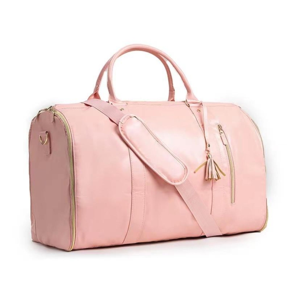 APJ990 Large Capacity Travel Portable Folding Luggage Bag Outdoor Storage Fitness Bag(Pink)