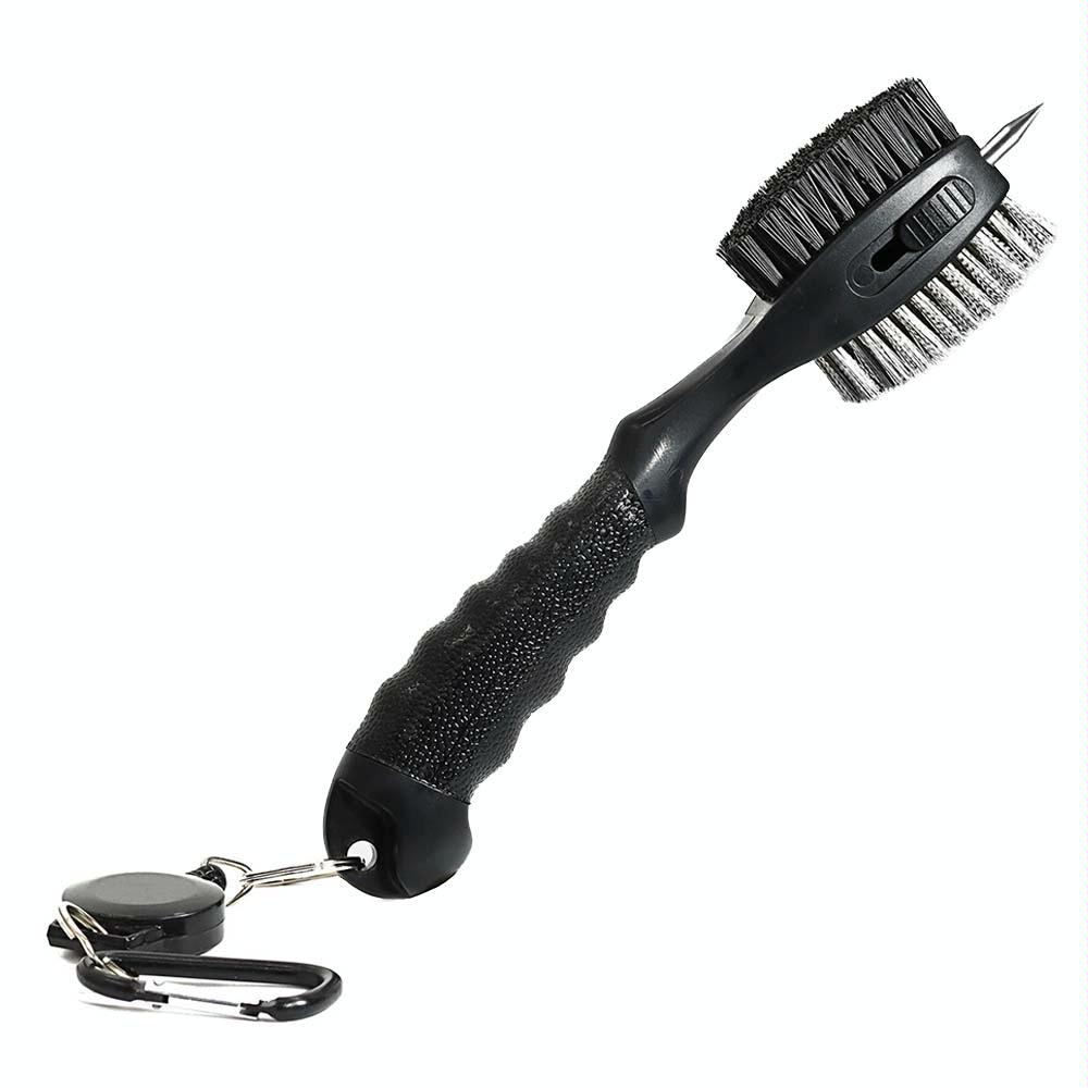 Retractable Golf Club Cleaning Brush Groove Cleaner Golf Accessories(Black)