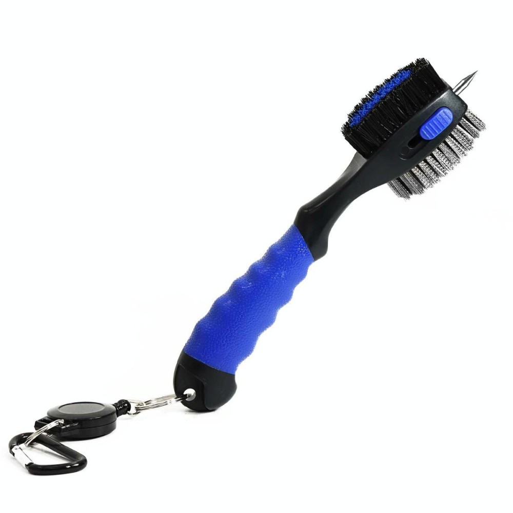 Retractable Golf Club Cleaning Brush Groove Cleaner Golf Accessories(Blue)