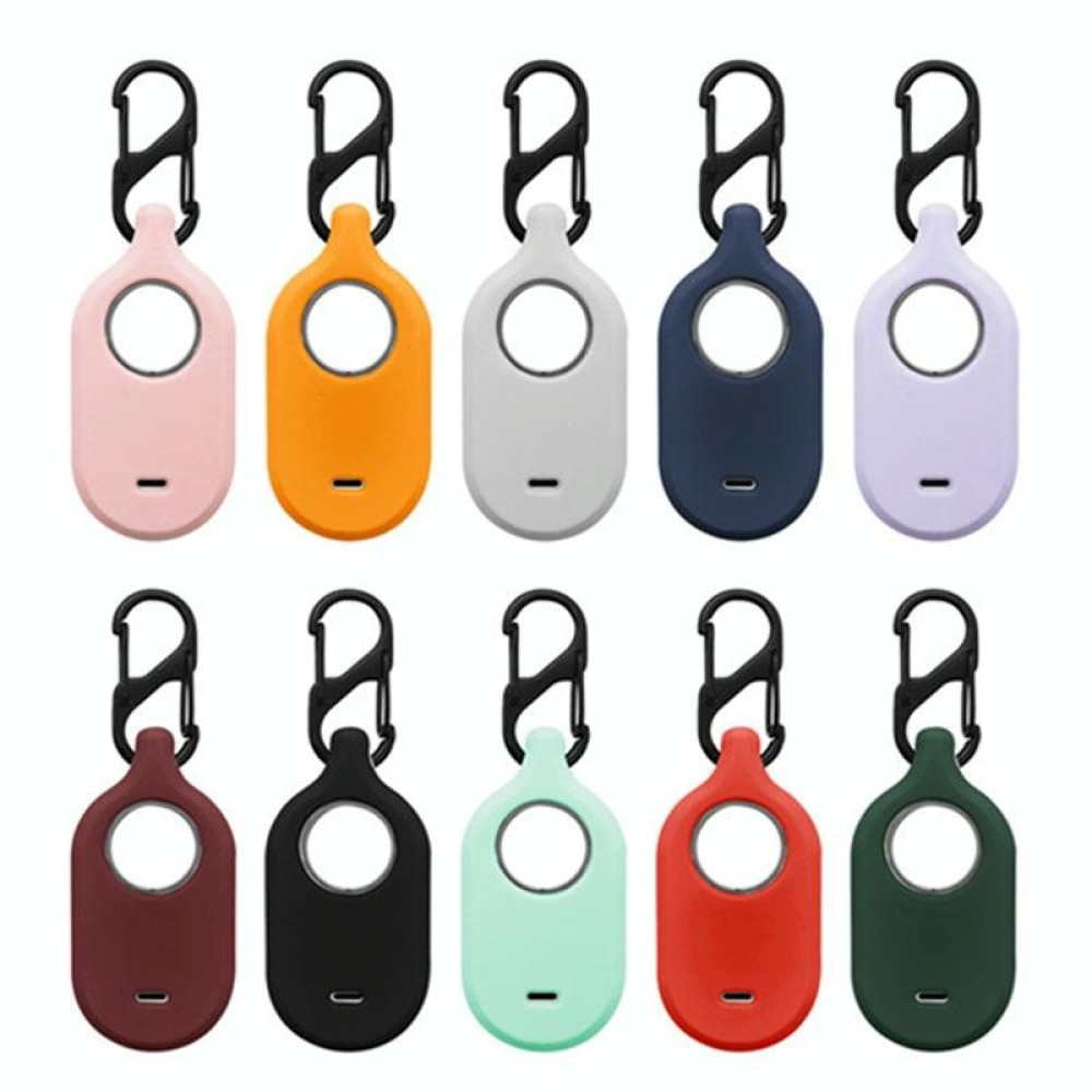 For Samsung Galaxy SmartTag2 With Key Ring Silicone Protective Case, Style: S Buckle Black