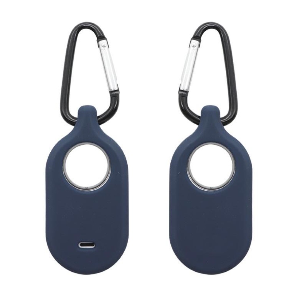 For Samsung Galaxy SmartTag2 With Key Ring Silicone Protective Case, Style: D Buckle Deep Blue