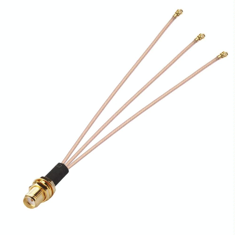 1 In 3 IPX To SMAK RG178 Pigtail WIFI Antenna Extension Cable Jumper(20cm)
