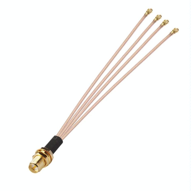 1 In 4 IPX To RPSMAK RG178 Pigtail WIFI Antenna Extension Cable Jumper(15cm)
