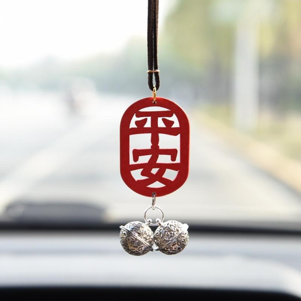 Chinese Style Car Interior Rearview Mirror Prayer Pendant, Color: Bell