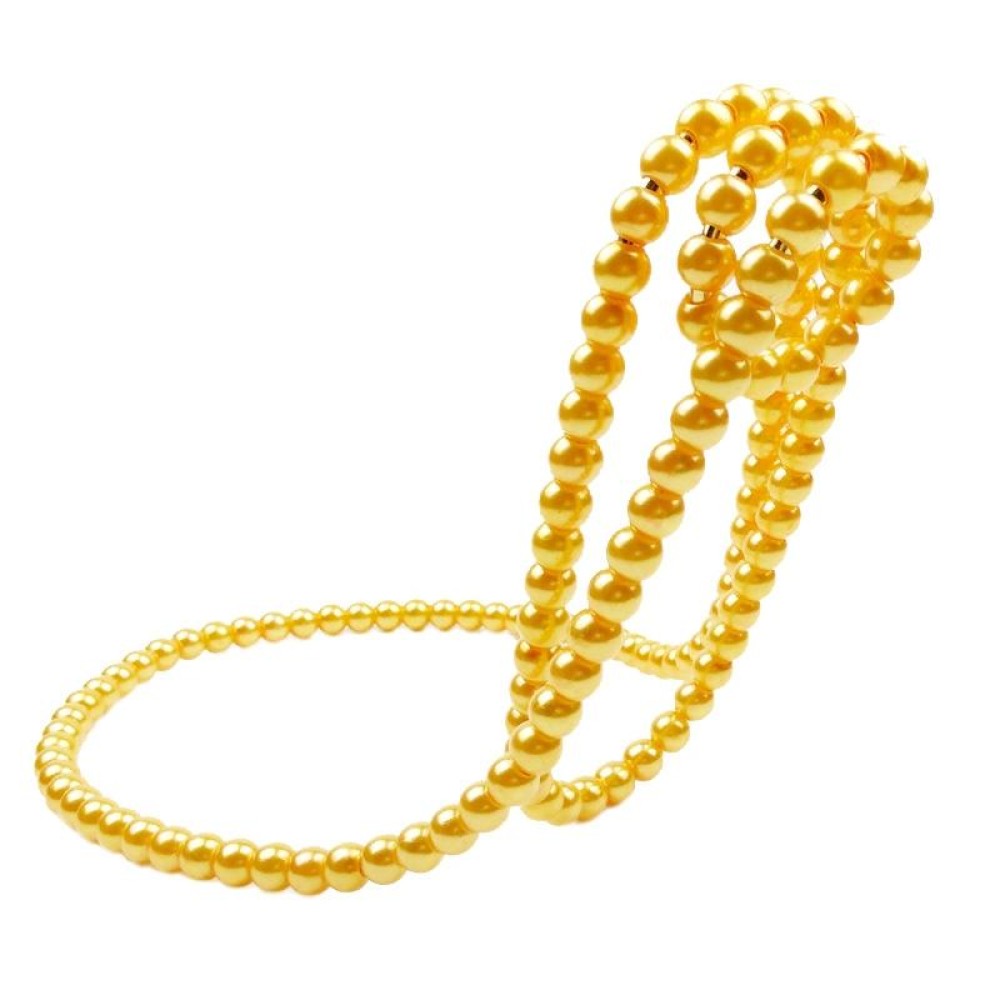 Pearl Necklace Suspended Wine Rack Home Desktop Decorative Ornaments(Gold)