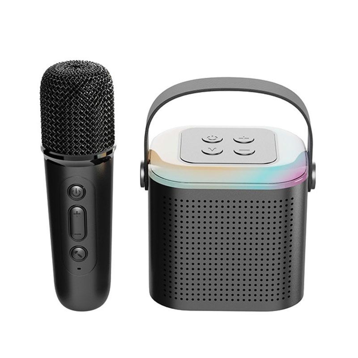 Home Portable Bluetooth Speaker Small Outdoor Karaoke Audio, Color: Y1 Black(Monocular wheat)