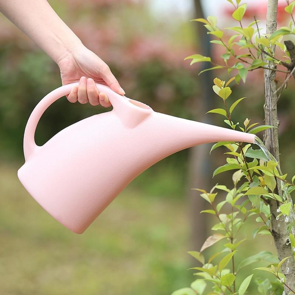 2l Pink Long Spout Watering Can Durable Water Bottles Kettle For Home Flowers Garden Supplies