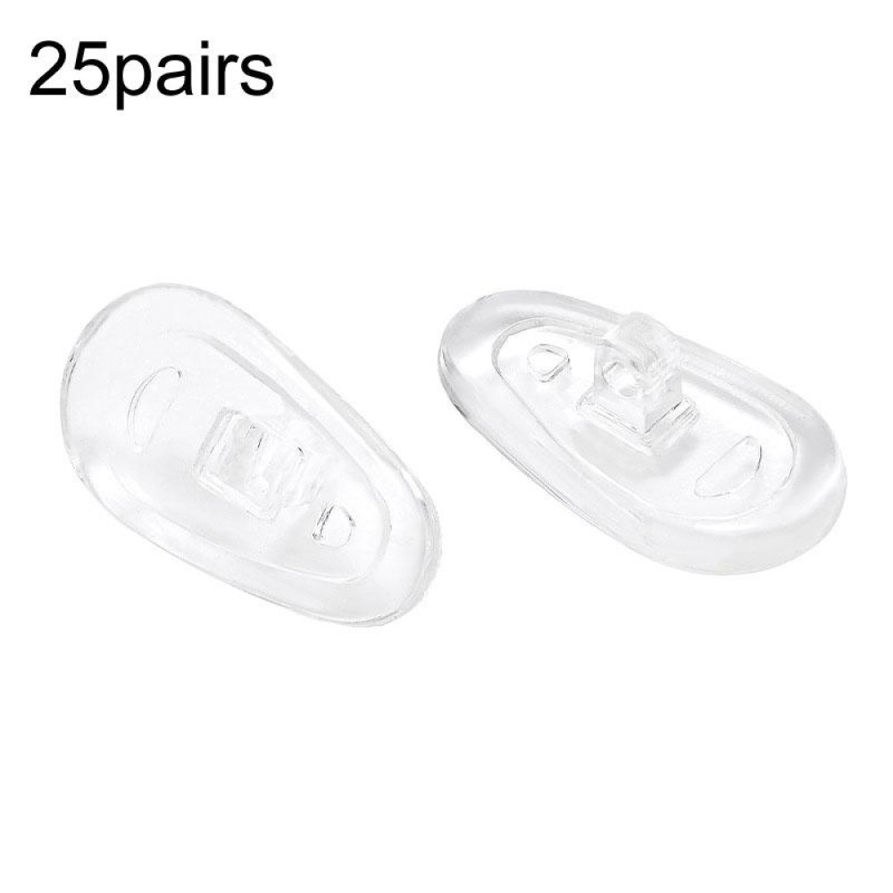 25pairs Eyeglasses Airbag Nosepiece Silicone Soft Nose Pad Universal Accessory, Model: Medium