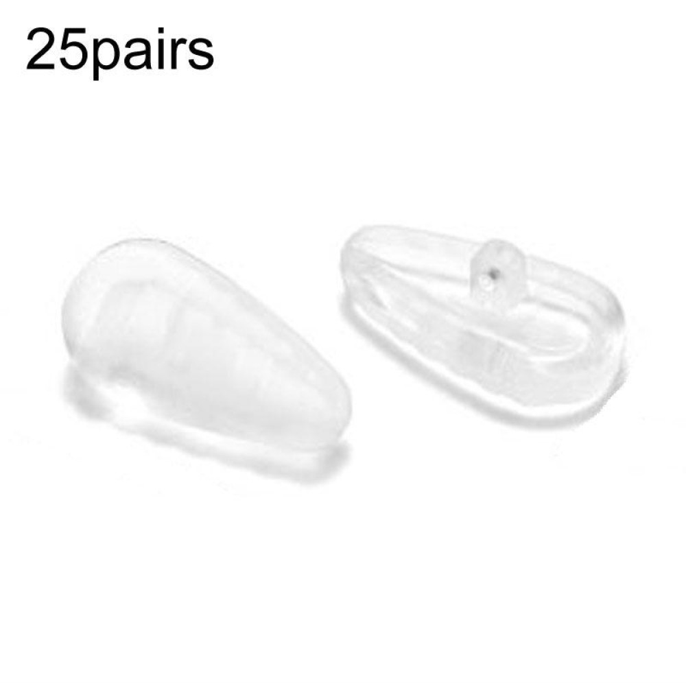 25pairs Eyeglasses Airbag Nosepiece Silicone Soft Nose Pad Universal Accessory, Model: Non-Slip