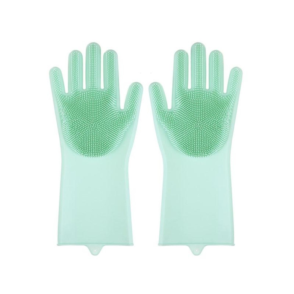 Kitchen Silicone Dishwash Gloves Male And Female Household Chores Cleaning Mitts, Size: 160g(Green)