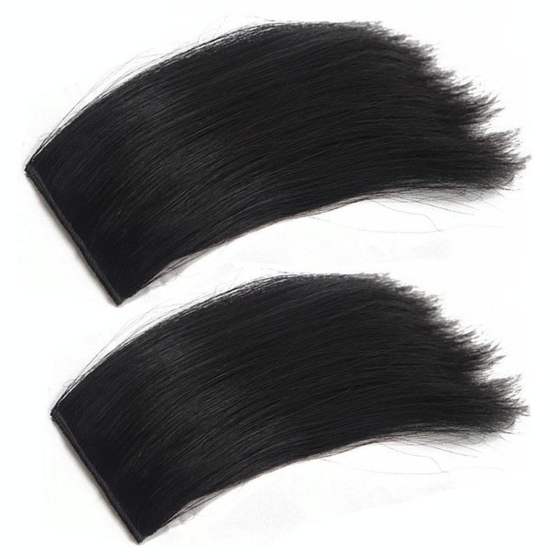2pcs /Pack Invisible Pad Hair Roots Both Sides Puffy Wig Piece Faux Hair Extension Pad Hair Piece, Color: 20cm Natural Black