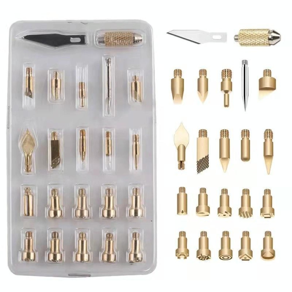 23 In 1 Wood Burning Pen Tips Soldering Iron Tip For Pyrography Working Carving