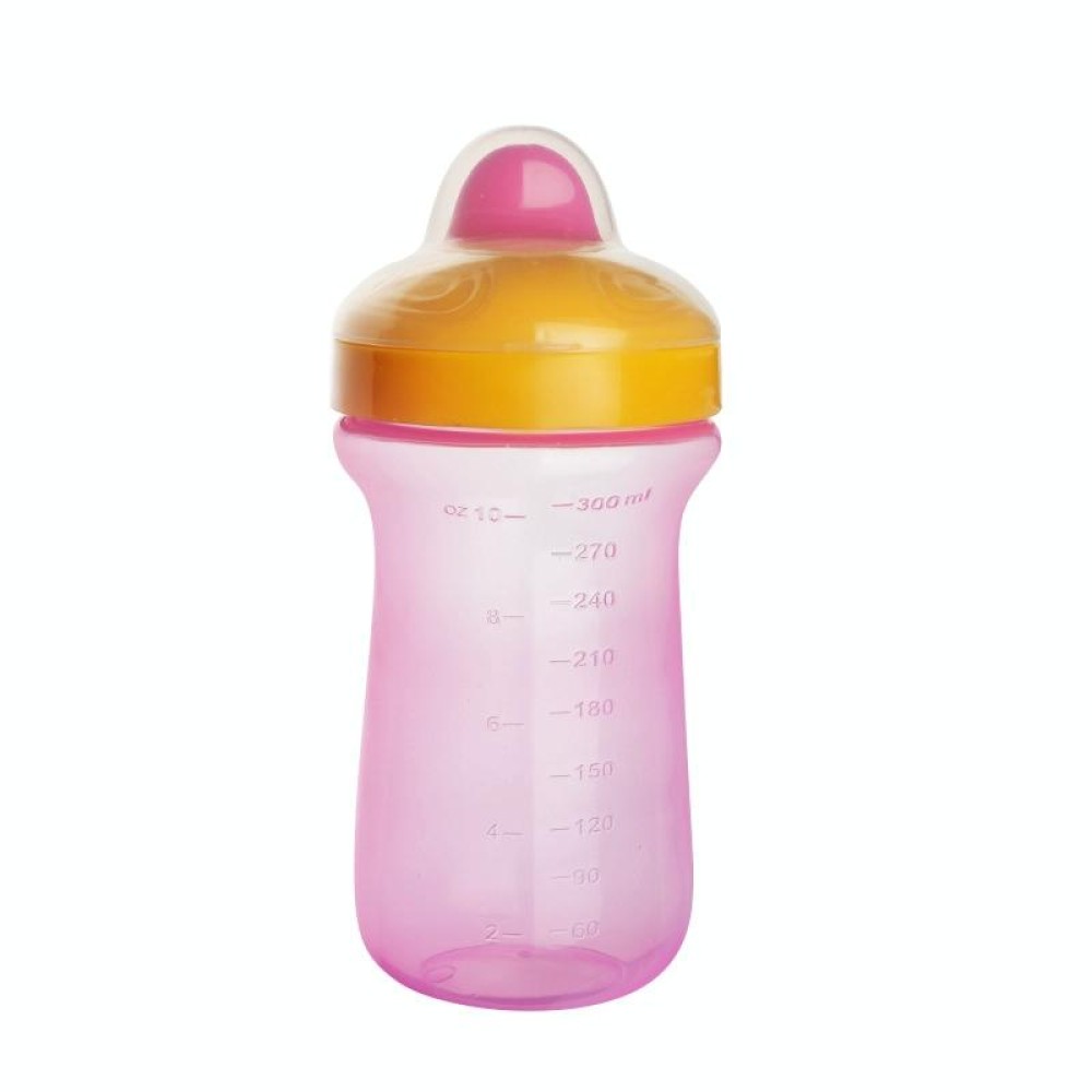 300ml Baby Learning Drinking Mug Children Portable Large Capacity Water Bottles(Pink)