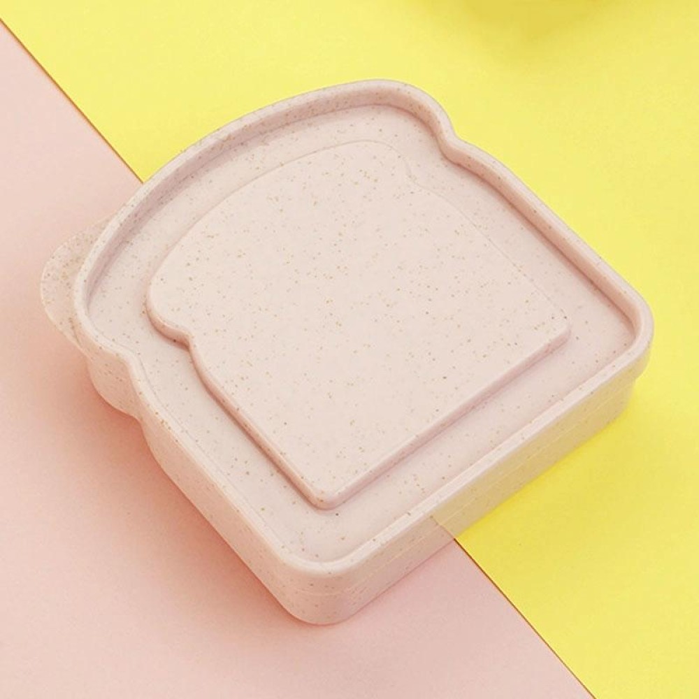 Home Toast Sandwich Storage Box Outdoor Portable Plastic Preservation Box(Pink)