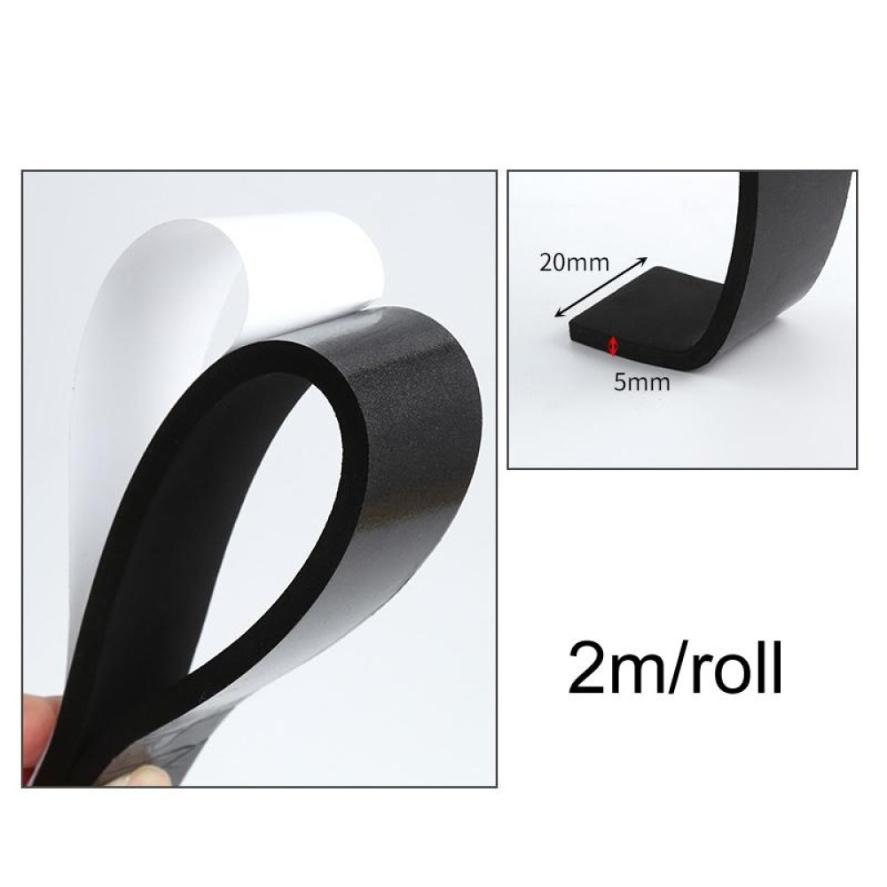 2m /Roll 2cm Width 5mm Thickness Foam Strips With Adhesive High Density Foam Closed Cell Tape Seal For Doors And Windows
