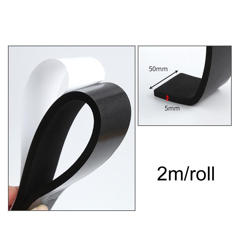 2m /Roll 5cm Width 5mm Thickness Foam Strips With Adhesive High Density Foam Closed Cell Tape Seal For Doors And Windows